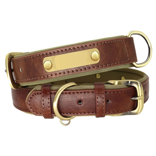 Personalized Leather Dog Collar