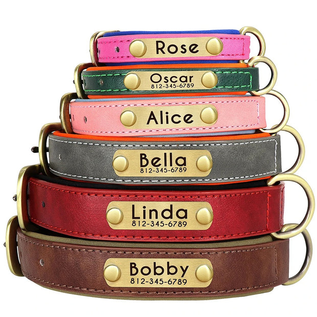 Personalized Leather Dog Collar